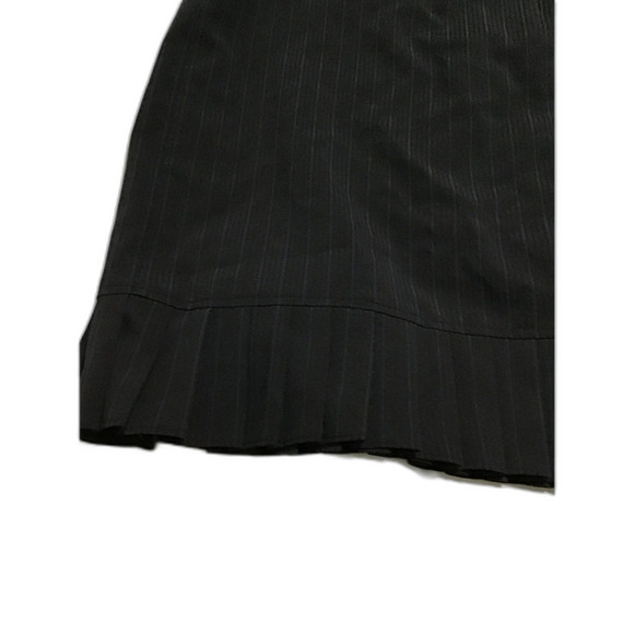 K. C. Spencer Black Blue Stripe Pleated Pencil Skirt Size 18 - Picture 3 of 5